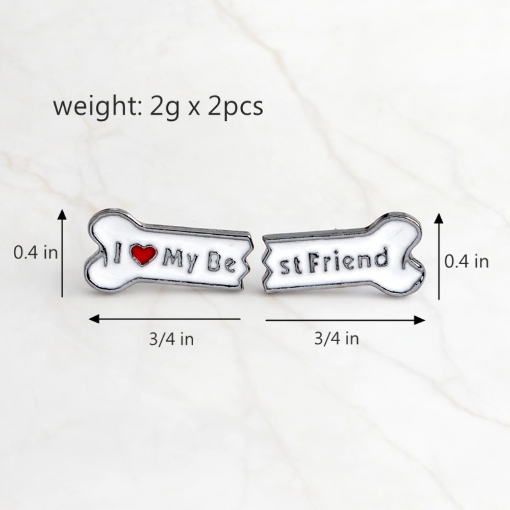NEW I Love My Best Friend Enamel Pin Brooch - Picture 7 of 8